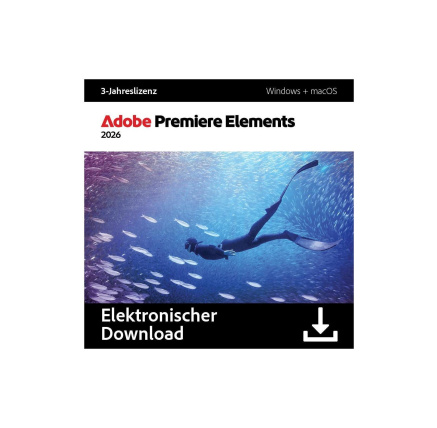 Premiere Elements 2026 MP ML (+CZ) Commercial 1 User, 36 Months Term License