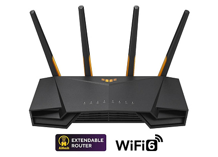 ASUS TUF-AX3000 V2 (AX3000) WiFi 6 Extendable Gaming Router, 2.5G port, AiMesh, 4G/5G Mobile Tethering