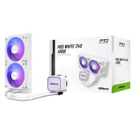 ASROCK Vodní chladič Pro White 240 ARGB, 2x120mm, LGA1851, AM5, bílá