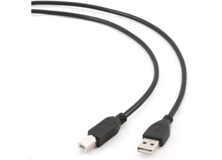 GEMBIRD Kabel USB 2.0 A-B propojovací 1,8m Professional (černý, zlacené kontakty)