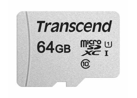 TRANSCEND MicroSDXC karta 64GB 300S, UHS-I U1, bez adaptéru