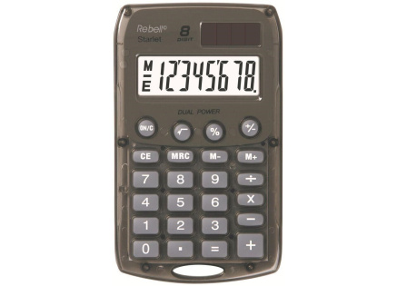 REBELL kalkulačka - StarletS BX - šedá