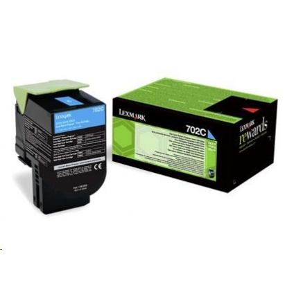 LEXMARK Cyan toner 702M pro CS310/410/510 z programu Lexmark Return (1 000 stran) LEXMARK Cyan toner 702M pro CS310/410/510 z programu Lexmark Return (1 000 stran)
