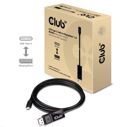 Club3D Kabel USB Typ C na DisplayPort 1.4 8K 60Hz (M/M), 1,8m