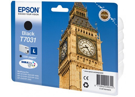 EPSON Ink čer WorkForce-4000/4500 - Black L-1200str. (24 ml)