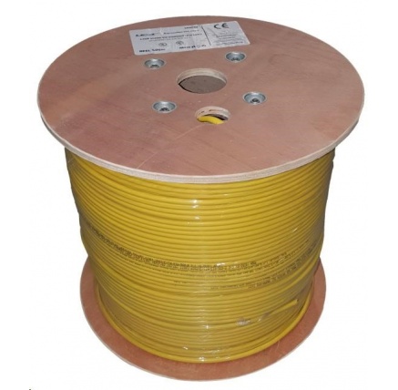 UTP kabel LEXI-Net, Cat6, licna(lanko), LS0H, Dca, žlutý, 500m, cívka