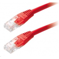 Patch kabel Cat5E, UTP - 1m, červený