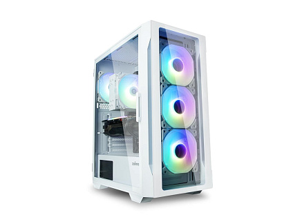 ZALMAN case I3 NEO TG, Mid Tower, ATX, 2xUSB 3.0, 1xUSB 2.0, 4x 120mm RGB Fan, bílá