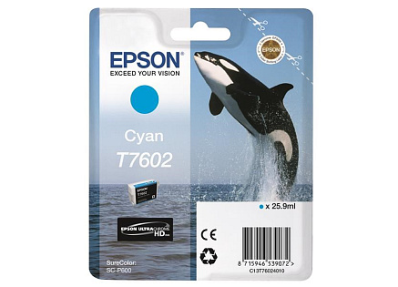 EPSON ink bar ULTRACHROME HD "Kosatka" - Cyan - T7602 (25,9 ml)