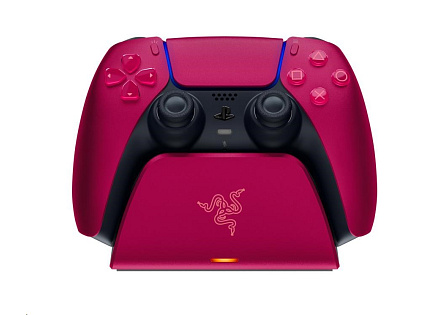 RAZER Univerzální rychlonabíjecí stojan, pro PlayStation 5, Cosmic Red