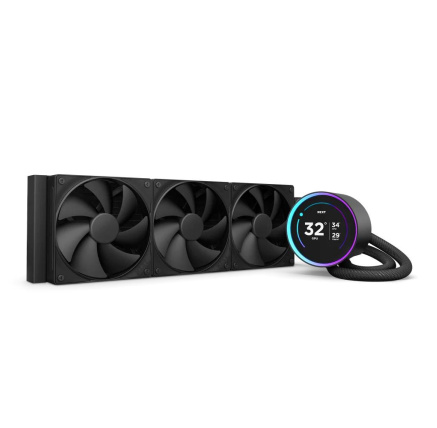 NZXT vodní chladič Kraken 360 ELITE / 3x120mm fan / 4-pin PWM / LCD disp. / 6 let