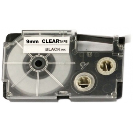 Xerox kompatibilní páska s Casio, XR-9X1, 9mm x 8m, černý tisk / průhledný podklad - ALLPRINT Xerox kompatibilní páska s Casio, XR-9X1, 9mm x 8m, černý tisk / průhledný podklad - ALLPRINT