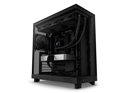 NZXT skříň H6 Flow dvoukomorová / MidT / 3x120mm fan / 2xUSB 3.2 / USB-C / prosklená bočnice i čelo / černá