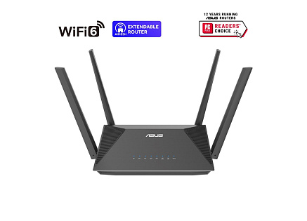 ASUS RT-AX52 Pro (AX3000) Router, Dual Band WiFi 6, Extendable Router