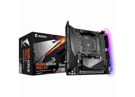 GIGABYTE MB Sc AM4 B550 I AORUS PRO AX, AMD B550, 2xDDR4, 1xDP, 2xHDMI, WI-FI, mITX