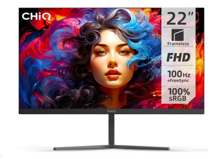 CHiQ 22" UltraSlim monitor 22F650 FHD, 100 Hz, Frameless, černý