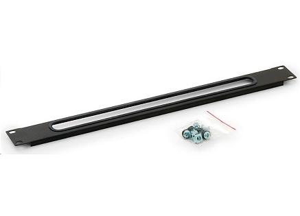 TRITON 19" průchozí panel 1U, černý