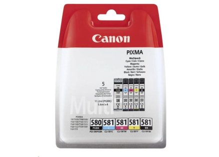 Canon CARTRIDGE PGI-580/CLI-581 BK/CMYK MultiPack pro PIXMA TS615x, TS625x, TS635x, TS815x, TS825x (200 str.)