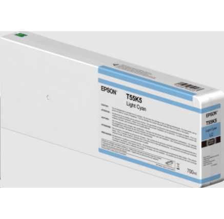 EPSON ink Singlepack Light Cyan T55K500 UltraChrome HDX/HD 700ml EPSON ink Singlepack Light Cyan T55K500 UltraChrome HDX/HD 700ml