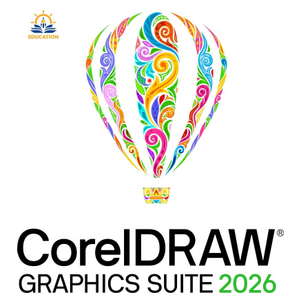 CorelDRAW Graphics Suite 2026 Education Perpetual License (incl. 1 Yr CorelSure Maintenance)(5-50)