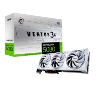 MSI VGA NVIDIA GeForce RTX 5080 16G VENTUS 3X OC WHITE, RTX 5080, 16GB GDDR7, 3xDP, 1xHDMI