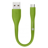 CONNECT IT Wirez Micro USB - USB pro power banky, zelený, 13 cm