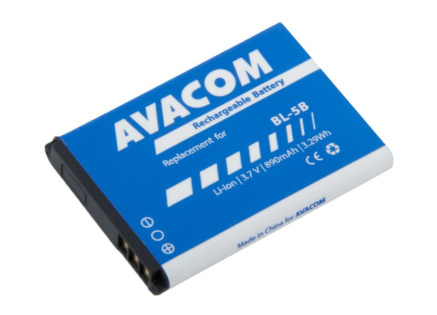 AVACOM baterie do mobilu Nokia 3220, 6070, Li-Ion 3,7V 890mAh (náhrada BL-5B)