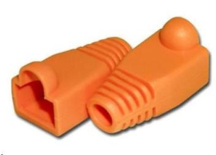 PremiumCord 25ks Krytek konektoru RJ45 - oranžová