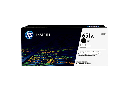 HP 651A Black LJ Toner Cart, CE340A (13,500 pages)
