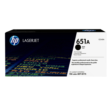 HP 651A Black LJ Toner Cart, CE340A (13,500 pages) HP 651A Black LJ Toner Cart, CE340A (13,500 pages)