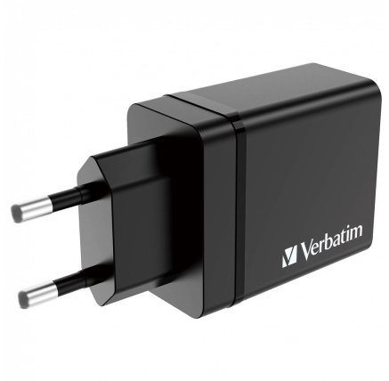 VERBATIM Univerzální adaptér nabíječka CHR-30EU2, 30W, 1x USB-C, 3x USB černá VERBATIM Univerzální adaptér nabíječka CHR-30EU2, 30W, 1x USB-C, 3x USB černá