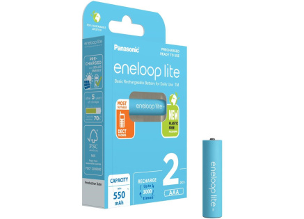 PANASONIC HR03 AAA 4LCCE/2BE ENELOOP LITE N, 550 mAh (Blistr 2ks)