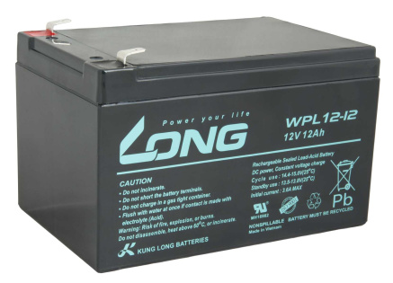 LONG baterie 12V 12Ah F2 LongLife 9 let (WPL12-12)