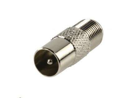 Konektor F spojka (F samice - IEC samec) pro koaxiální kabel - 10ks