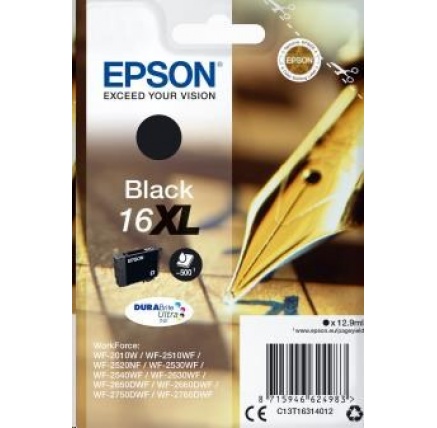 EPSON ink čer Singlepack "Pero" Black 16XL DURABrite Ultra Ink