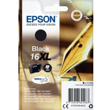 EPSON ink čer Singlepack "Pero" Black 16XL DURABrite Ultra Ink EPSON ink čer Singlepack "Pero" Black 16XL DURABrite Ultra Ink