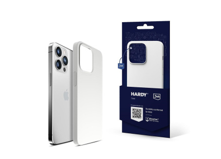 3mk ochranný kryt HARDY Silicone MagCase pro Apple iPhone 15 Pro, Silver-White