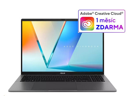 ASUS NTB Vivobook S 16 (M3607GA-OLED011W), AI 7 445, 16" 1920x1200, 16GB, 512GB SSD, Radeon, W11 Home, Matte Gray ASUS NTB Vivobook S 16 (M3607GA-OLED011W), AI 7 445, 16" 1920x1200, 16GB, 512GB SSD, Radeon, W11 Home, Matte Gray