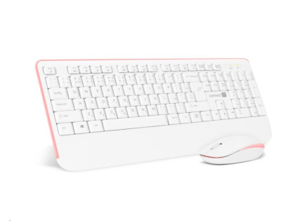 CONNECT IT Combo bezdrátová bílo-růžová klávesnice + myš, CZ + SK layout CONNECT IT Combo bezdrátová bílo-růžová klávesnice + myš, CZ + SK layout