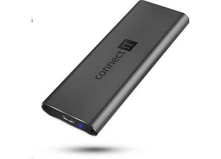 CONNECT IT AluSafe externí box pro SSD disky M.2 NVMe, 10 Gbps, USB-C, Antracitová