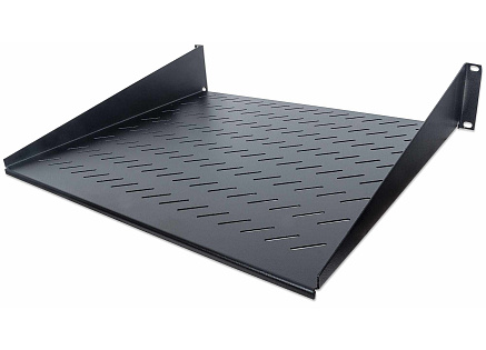 Intellinet police do racku 19", Fixed Shelf, 2U, 400mm depth, Front mounting, max load 25kg, Black