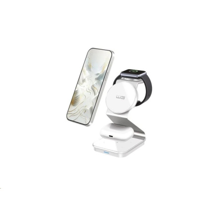 WG - Bezdrátová nabíječka WG37, 3v1 FAST MAGNET, 15W+3W+3W, bílá WG - Bezdrátová nabíječka WG37, 3v1 FAST MAGNET, 15W+3W+3W, bílá