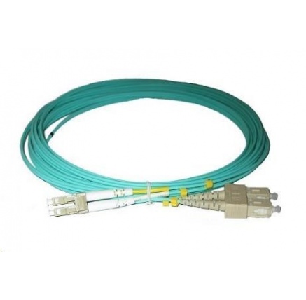 Duplexní patch kabel MM 50/125, OM3, LC-SC, LS0H, 7m