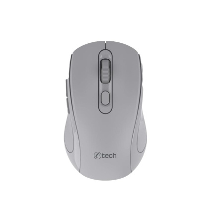 C-TECH myš Dual mode WLM-12GR, bezdrátová, 1600DPI, 6 tlačítek, šedá, USB nano receiver
