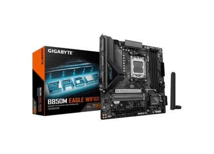 GIGABYTE MB Sc AM5 B850M EAGLE WF6E, AMD B850, 4xDDR5, 1xHDMI, 2xDP, Wifi, mATX