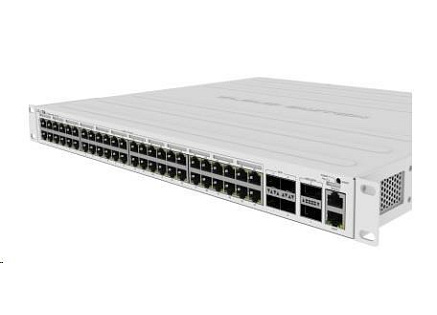 BAZAR - MikroTik Cloud Router Switch CRS354-48P-4S+2Q+RM, 650MHz CPU, 64MB, 1x10/100, 48xGLAN(PoE), po opravě, komplet