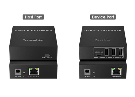 PremiumCord 4-port USB 3.0 extender po Cat5/Cat5e/Cat6 do 100m