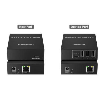 PremiumCord 4-port USB 3.0 extender po Cat5/Cat5e/Cat6 do 100m PremiumCord 4-port USB 3.0 extender po Cat5/Cat5e/Cat6 do 100m