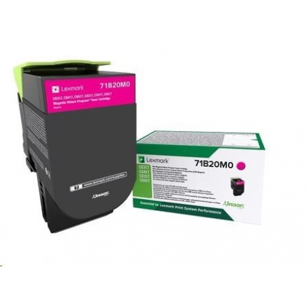 Lexmark toner pro CS/CX317, 417, 517 Magenta z programu Lexmark Return na 2 300 stran Lexmark toner pro CS/CX317, 417, 517 Magenta z programu Lexmark Return na 2 300 stran