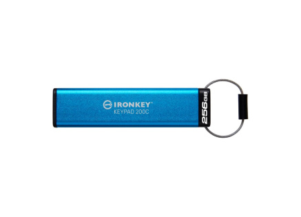 Kingston Flash Disk IronKey 256GB USB-C IronKey Keypad 200C, FIPS 140-3 Lvl 3 (Pending) AES-256